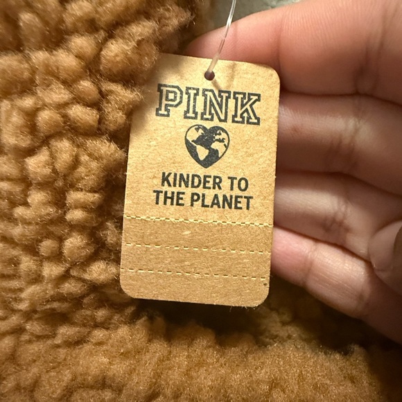 PINK Victoria's Secret Cozy Brown Teddy Tote - Picture 7 of 9